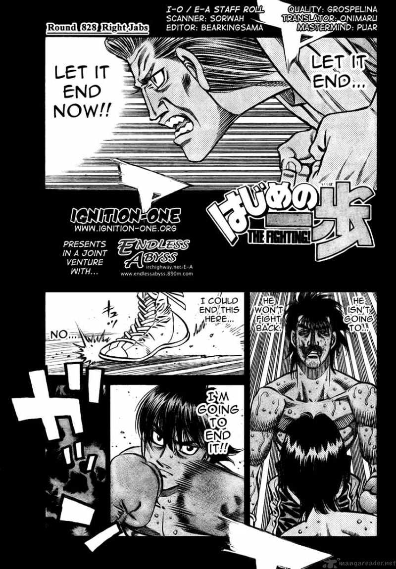 Hajime no Ippo: Fighting Spirit, Chapter 828 image 01